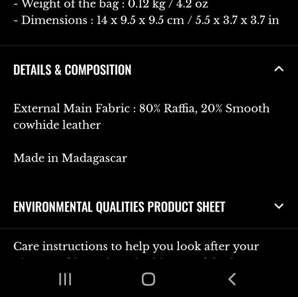 Sezane Nano Farrow Bucket Bag - Blue and Brown - Picture 6 of 7